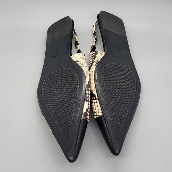 ZARA Snake Print Slingback Flats - Picture 4 of 11